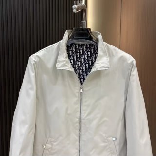Chaqueta Bomber Dior Oblique Blanca