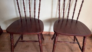 Set de 2 Sillas de Madera Estilo Windsor