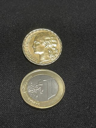 Moneda 1 Peseta 1937 (La Rubia) República Española
