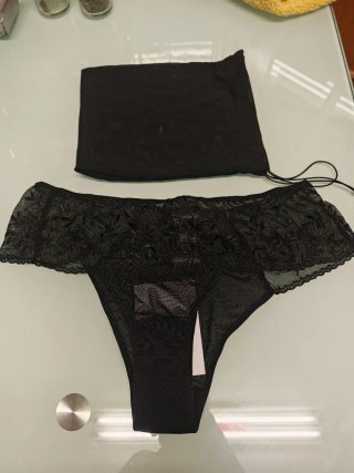Braguitas Zara encaje fino negras Talla S