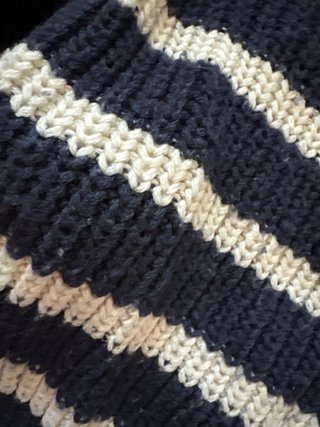 Jersey niño rayas azul y beige