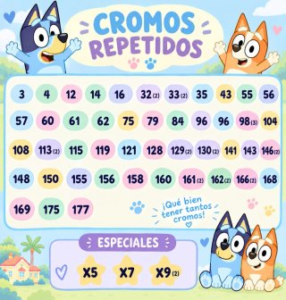 Cromos Bluey Funny Yummy Panini