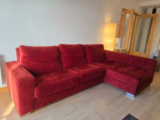 Sofá Chaise Longue Rojo