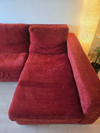 Sofá Chaise Longue Rojo