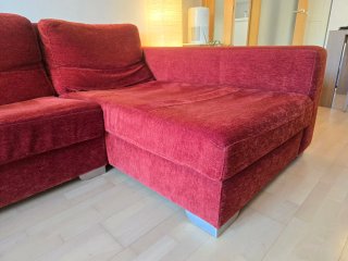 Sofá Chaise Longue Rojo