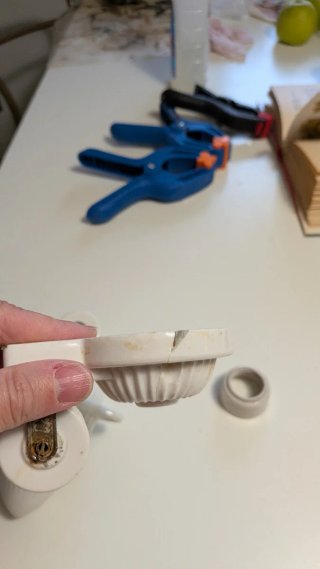 Saliscendi in ceramica anni '40