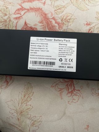 Batería Li-ion 37V 7.5Ah para patinete eléctrico