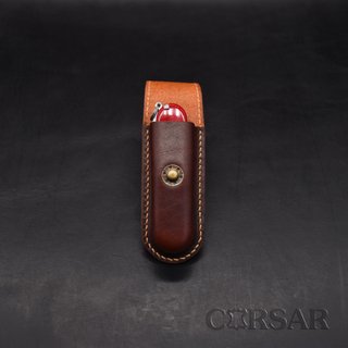Victorinox Fieldmaster de 91 mm con funda de cuero