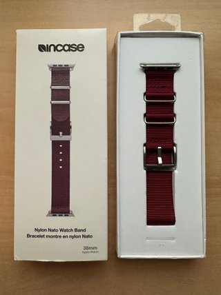 Apple Watch X Incase 38mm. Deep Red Nylon Band