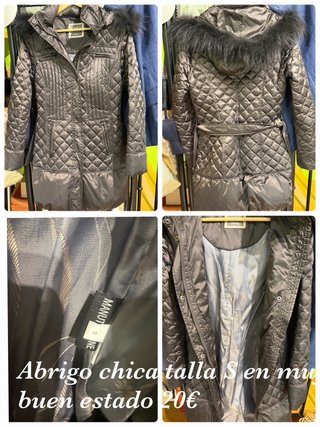 Abrigo acolchado negro Manutine talla S
