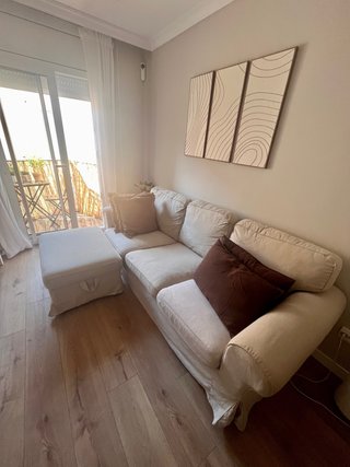 Sofá 3 plazas y reposapiés Ektorp IKEA