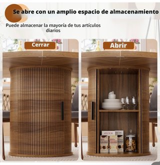 Mesa Comedor Redonda Madera 100cm