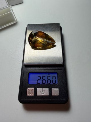 Quartzo Citrino Facetado Gota Grande
