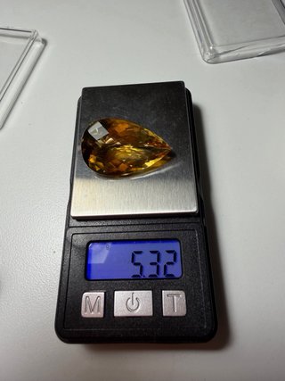 Quartzo Citrino Facetado Gota Grande