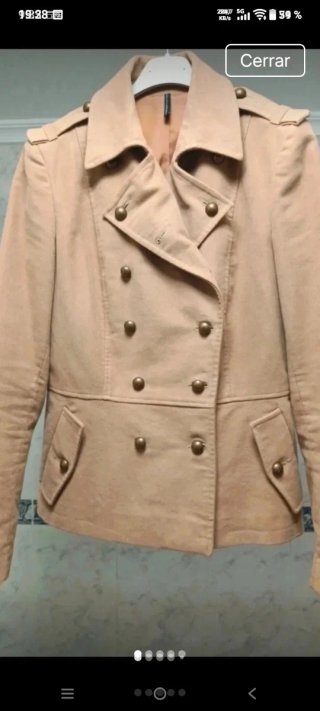 Chaqueta de Mujer Estilo Militar Beige