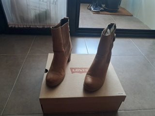 Botines camel tacón
