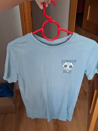 Camiseta Azul Claro Estampada