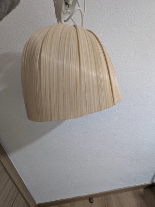 Lámpara de techo beige de tela