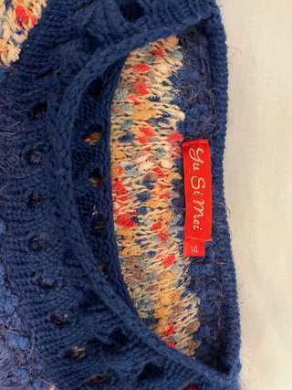 Jersey de punto multicolor niña talla 14