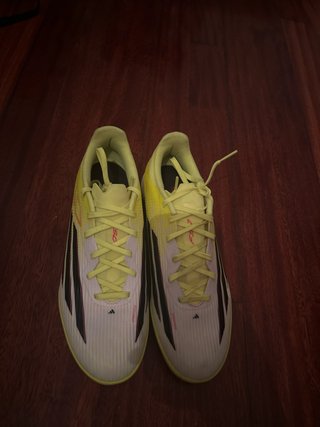 Adidas F50 Botas Fútbol Blancas y Amarillas