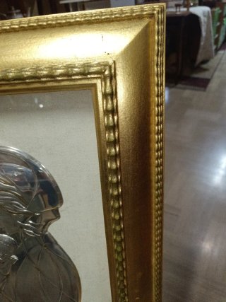Capezzale in argento madre e bambino