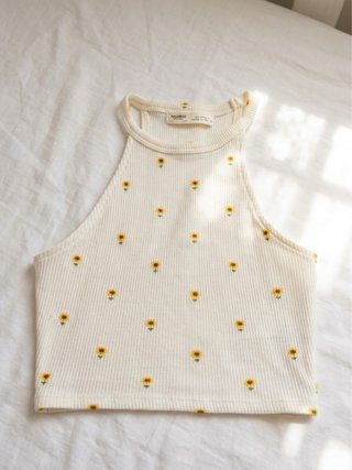 Top Pull&Bear estampado girasoles