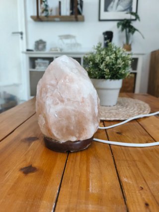 Lámpara de sal rosa natural