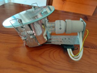 Lámparas empotrables techo cristal y metal