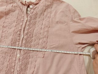 Vestido Camisero Rosa con Encaje Jap