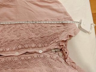 Vestido Camisero Rosa con Encaje Jap