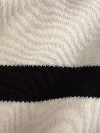 Jersey de Rayas Blanco y Negro crop