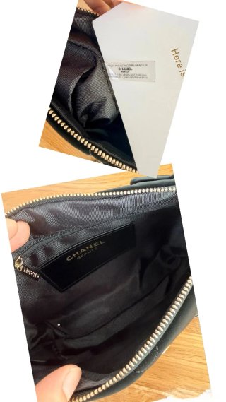 Borsa Chanel nera con dettagli dorati