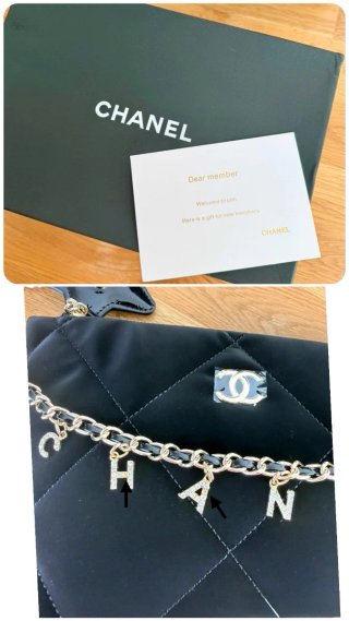 Borsa Chanel nera con dettagli dorati
