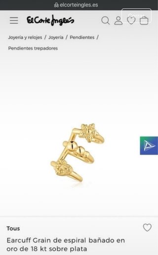 Earcuff Tous Dorado