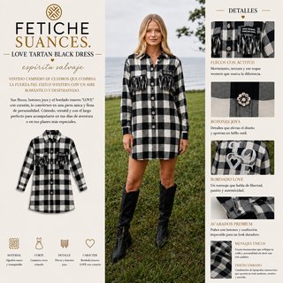 Vestido cuadros tartan T.XS Nuevo con etiqueta