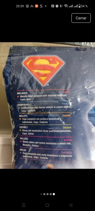 Disfraz Superman Musculoso Talla 12-14