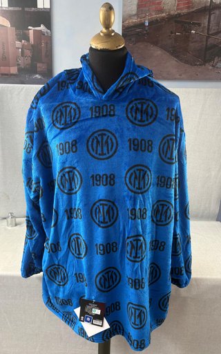 Inter Poncho Pile Cappuccio Taglia Unica