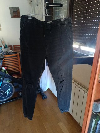 Pantalones pull&bear vaqueros negros rotos