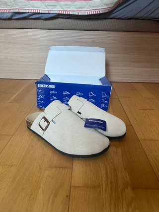 Zuecos Birkenstock Boston Beige