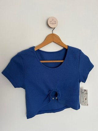 Camiseta algodón azul
