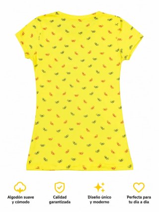 Camiseta vintage con estampado de bicis