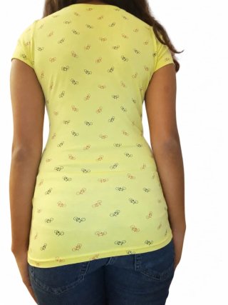 Camiseta vintage con estampado de bicis