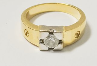 Anillo Oro Bicolor 18k macizo 6,8gr