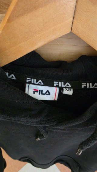Sudadera Fila Negra con Capucha