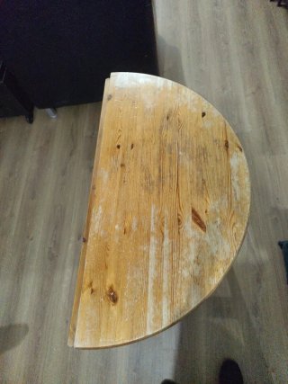 Mesa de Cocina de Madera Semicircular