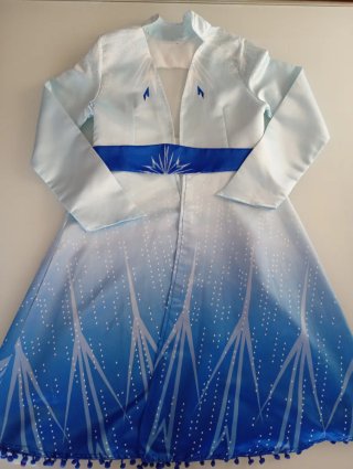 Disfraz de Elsa Frozen,Vestido, leggins y capa