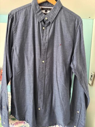 Camisa Tommy Hilfiger Caballero Azul Talla L
