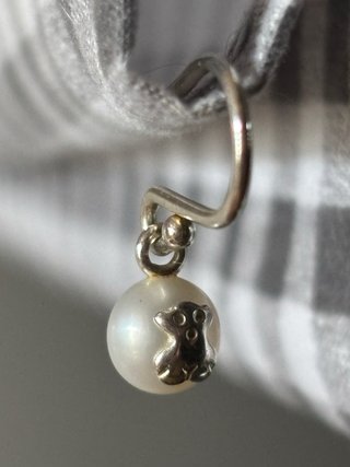 Pendientes Tous Perla Oso Plata
