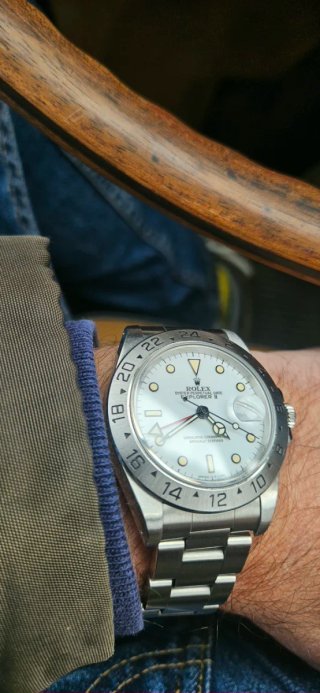 Rolex Explorer II 1990 Granos de Maíz FULL SET