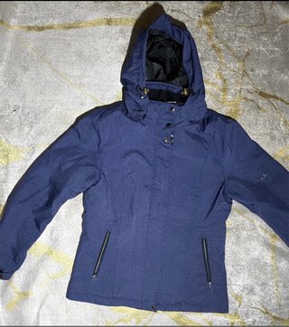 Chaqueta Joluvi impermeable azul marino con capuch